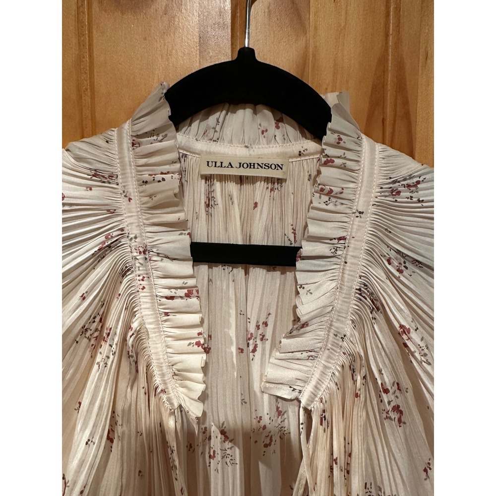 Ulla Johnson Mallory Cottagecore Prairie Floral Blouse Size 4 - Picture 5 of 7